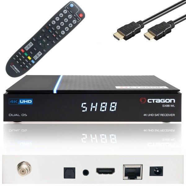 Octagon SX88 WL V2 4K UHD DVB-S2 SAT IPTV Receiver mit WIFI