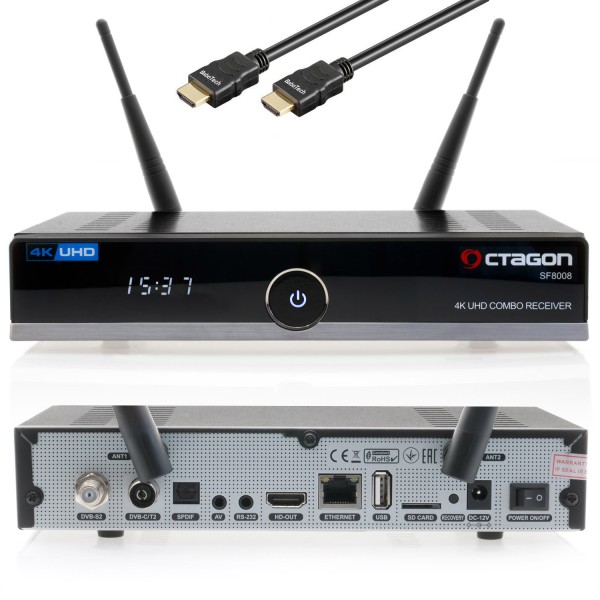 OCTAGON SF8008 4K UHD Dual Wifi DVB-S2X & T2C Combo Receiver